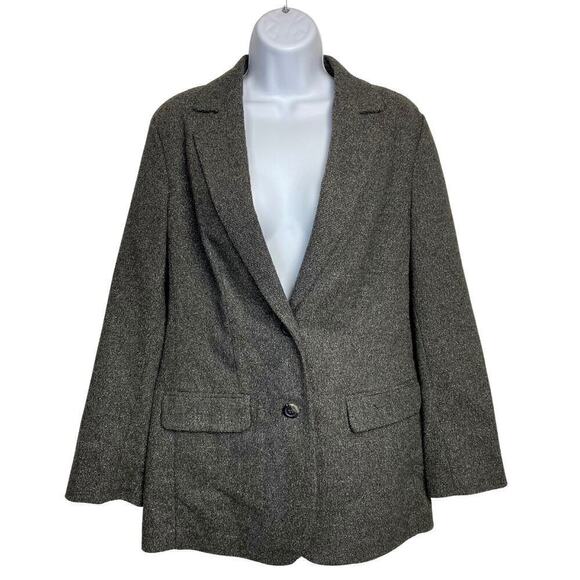 J. Jill Jackets & Blazers - J.Jill Blazer Jacket Knit Wool Viscose Stretch Oversize Gray NEW NWOT XS